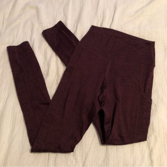 Aerie Burgundy Leggings - Picture 7 of 7